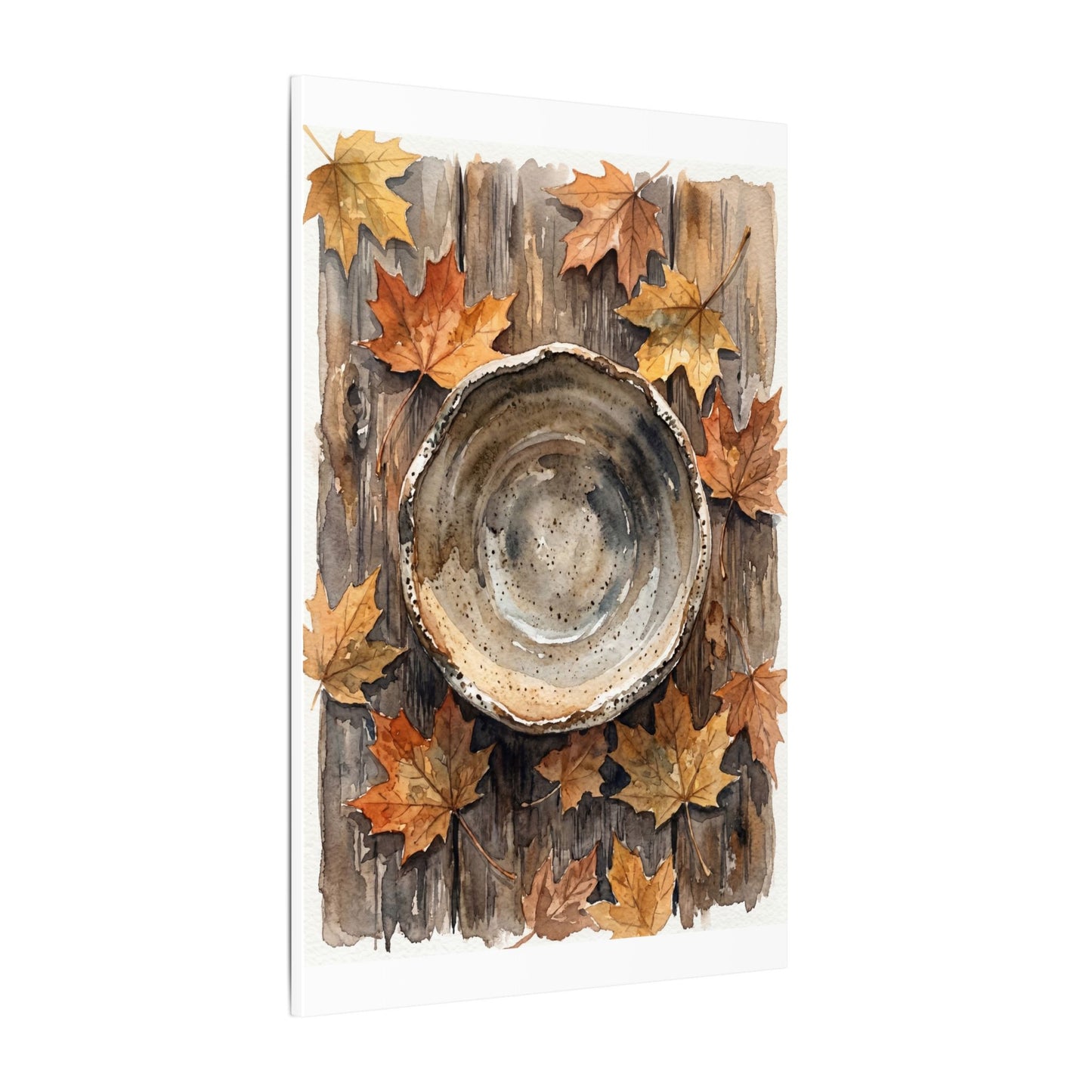 Ma Ceramic Bowl Canvas Art - Japandi Watercolor