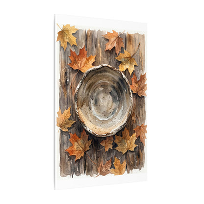 Ma Ceramic Bowl Canvas Art - Japandi Watercolor