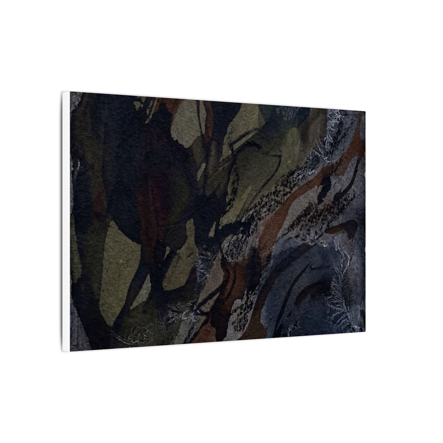 Shadow Play Winter Canvas Art | Dark Japandi Luxurious Design