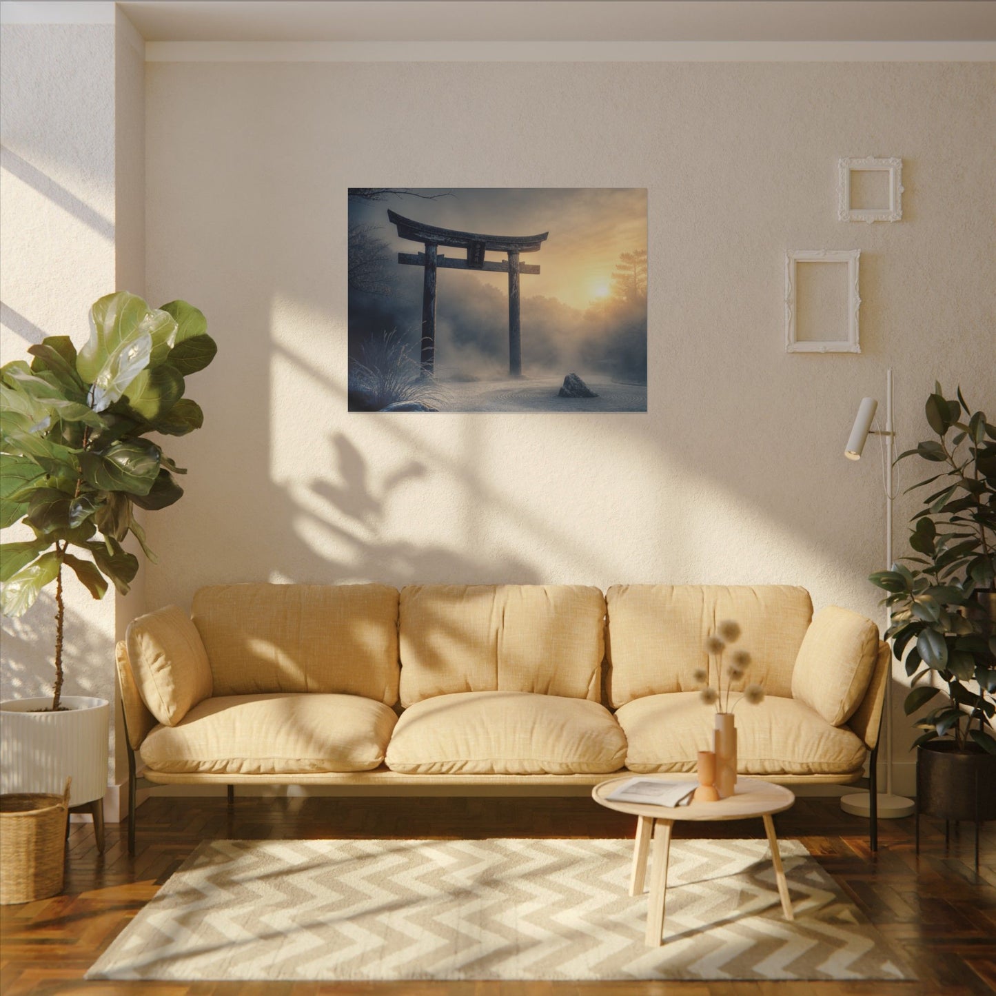 Zen Torii Gate in Golden Hour | Karesansui Canvas Art