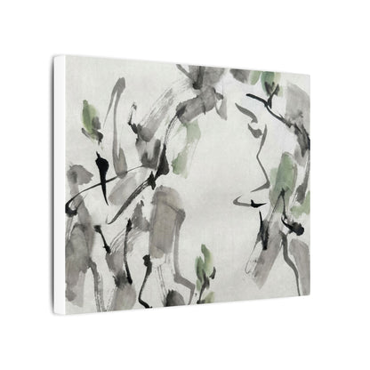 Zen Ink Brushstroke in Overcast | Sumi E Canvas Art