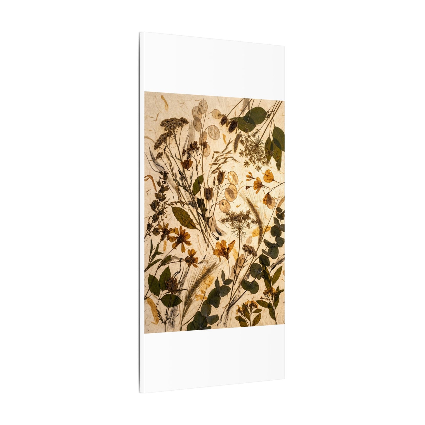 Dried Flowers Summer Canvas Art | Japandi Neutral Design