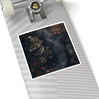 Moonlight Stone Lantern Sticker - Japandi Ma