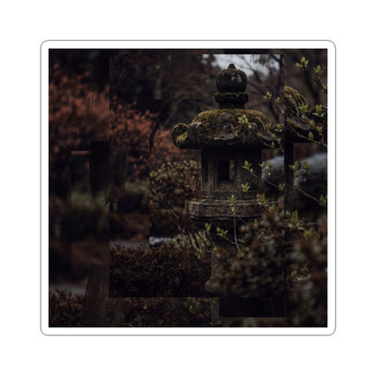 Stone Lantern Sticker | Spring Dark Japandi Shadow Zen Art