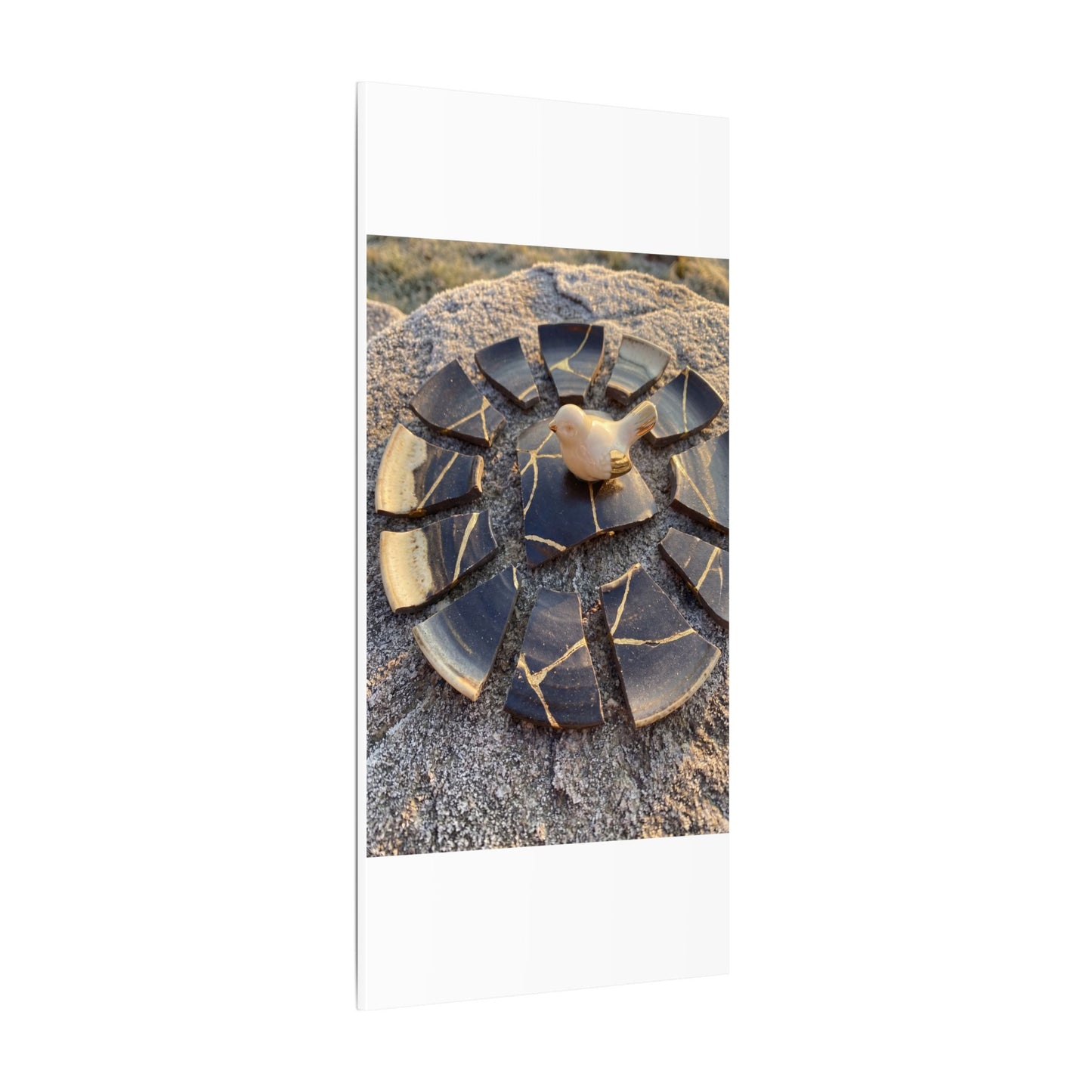 Golden Hour Broken Pottery Canvas Art - Kintsugi Datsuzoku