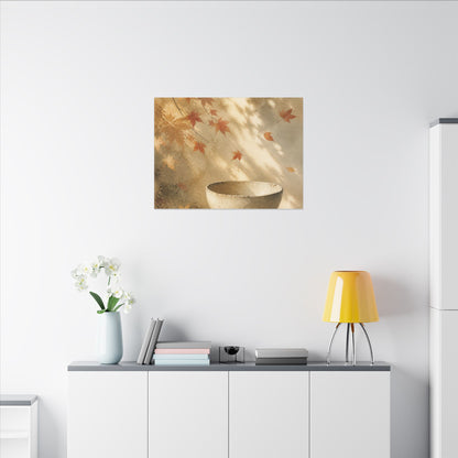 Japandi Ceramic Bowl in Dappled | Watercolor Canvas Art