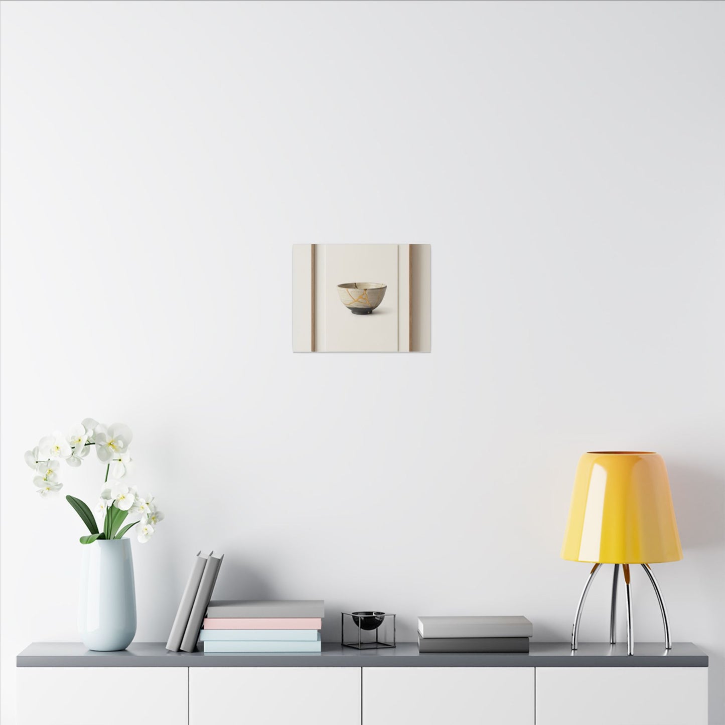Kintsugi Charcoal Canvas Art