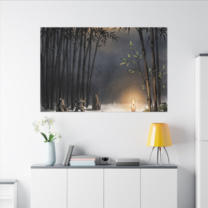 Tranquil Bamboo Grove Canvas Art - Karesansui Zen