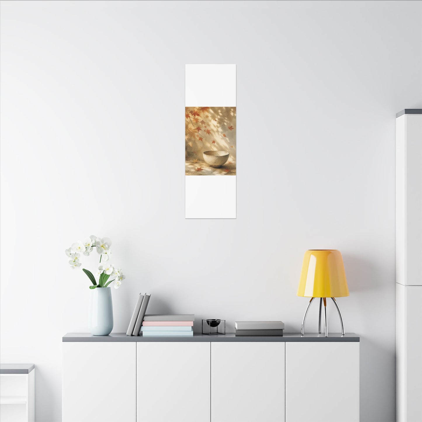 Japandi Ceramic Bowl in Dappled | Watercolor Canvas Art