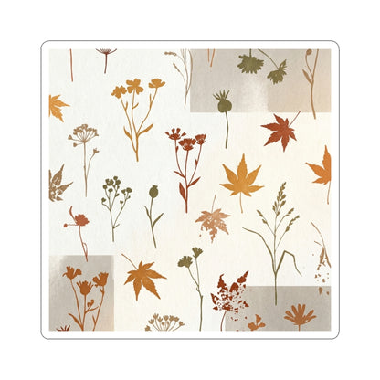 Dried Flowers Autumn Sticker | Japandi Warm Design