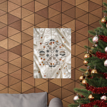 Warm Silk Drape Wall Art Print - Japanese Pattern Japandi