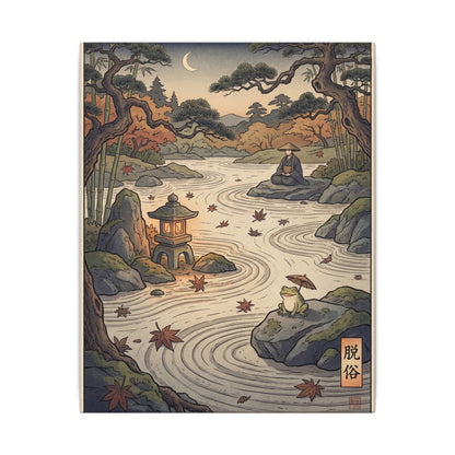 Rock Garden Autumn Canvas Art | Zen Serene Design