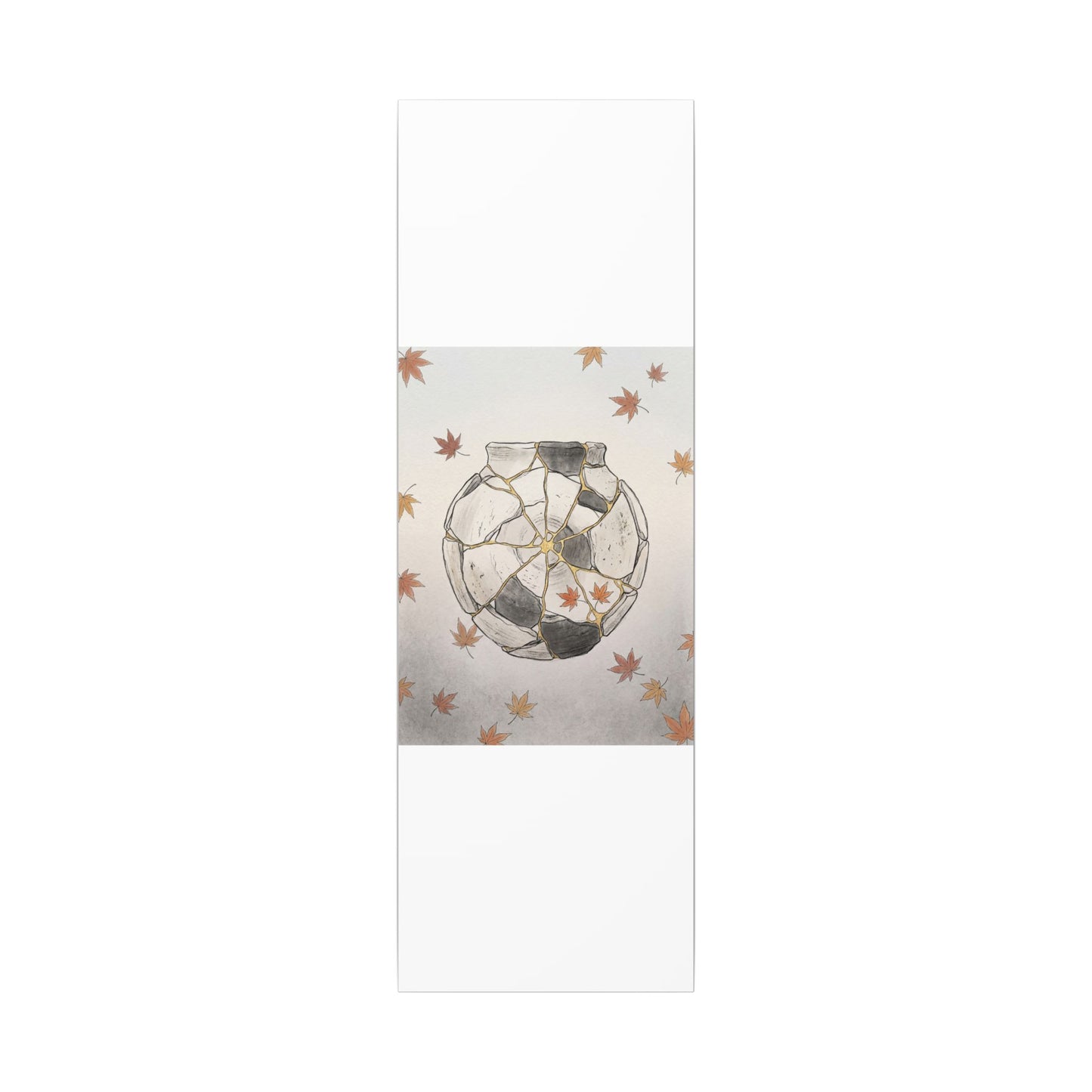 Japandi Broken Pottery in Dawn | Minimal Line Canvas Art