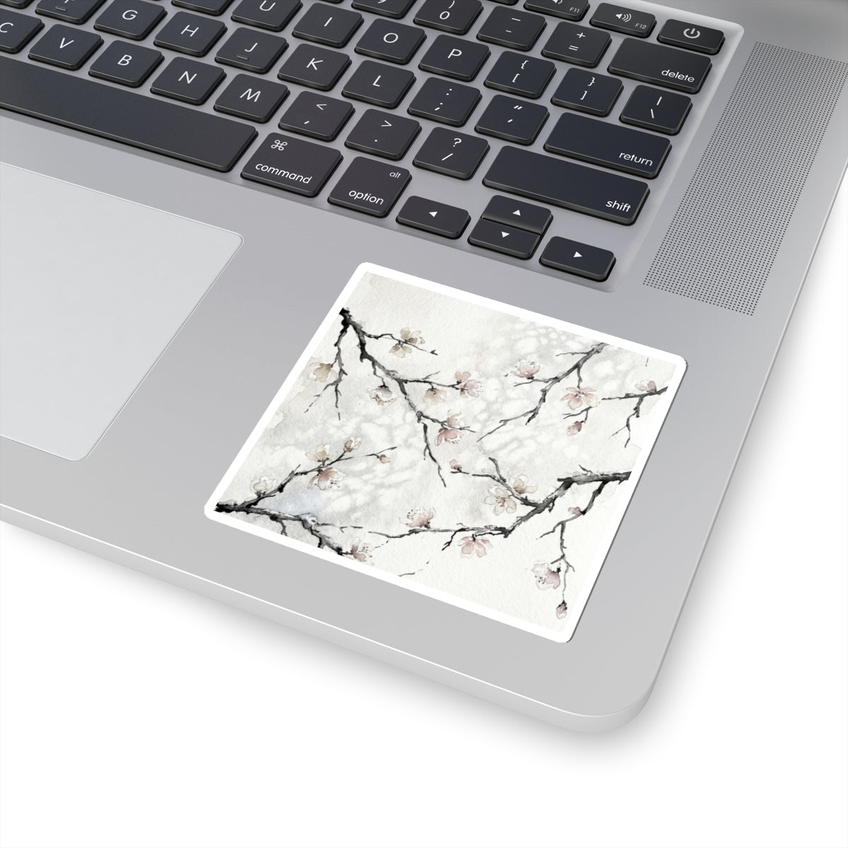Cherry Blossom Watercolor Sticker | Warm Japandi Art Art Print