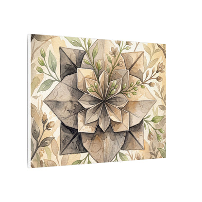 Warm Paper Fold Canvas Art - Watercolor Japandi
