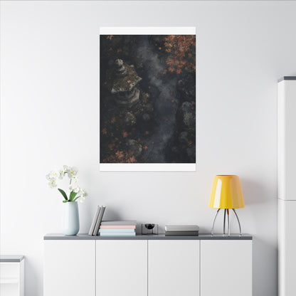 Stone Lantern Canvas Art | Autumn Japandi Texture Art