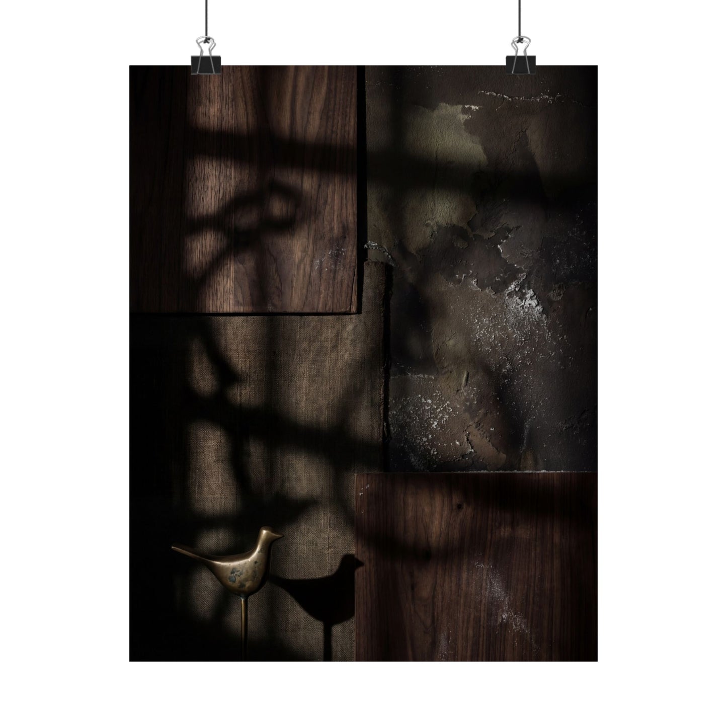 Candlelight Shadow Play Wall Art Print - Dark Japandi Datsuzoku