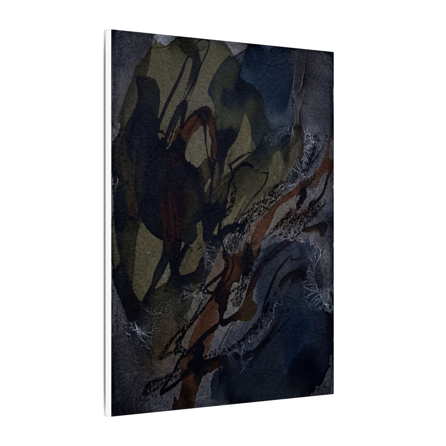 Shadow Play Winter Canvas Art | Dark Japandi Luxurious Design