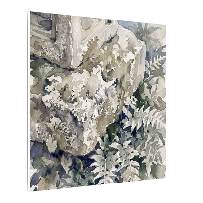 Stone Lantern Watercolor Canvas Art | Elegant Japandi Art