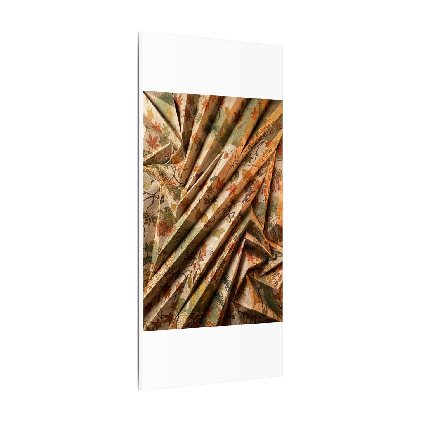Paper Fold Autumn Canvas Art | Japandi Earthy Design