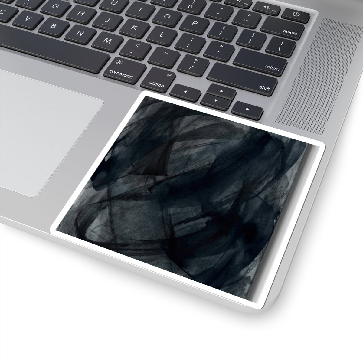 Deep Tones Dark Japandi Charcoal Sticker | Deep Tones Charcoal Ink Art Print
