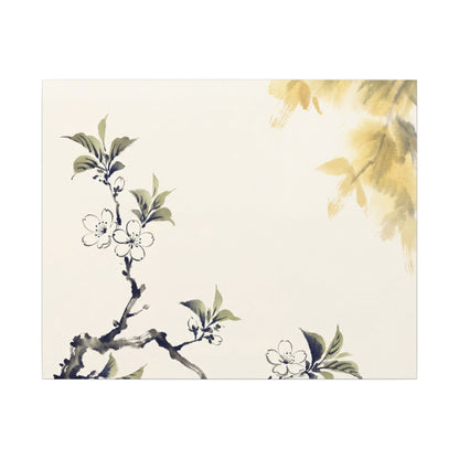 Kanso Cherry Blossom Canvas Art - Zen Sumi E