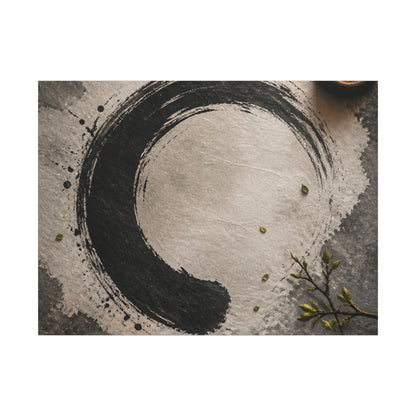 Candlelight Ink Brushstroke Canvas Art - Zen Ma