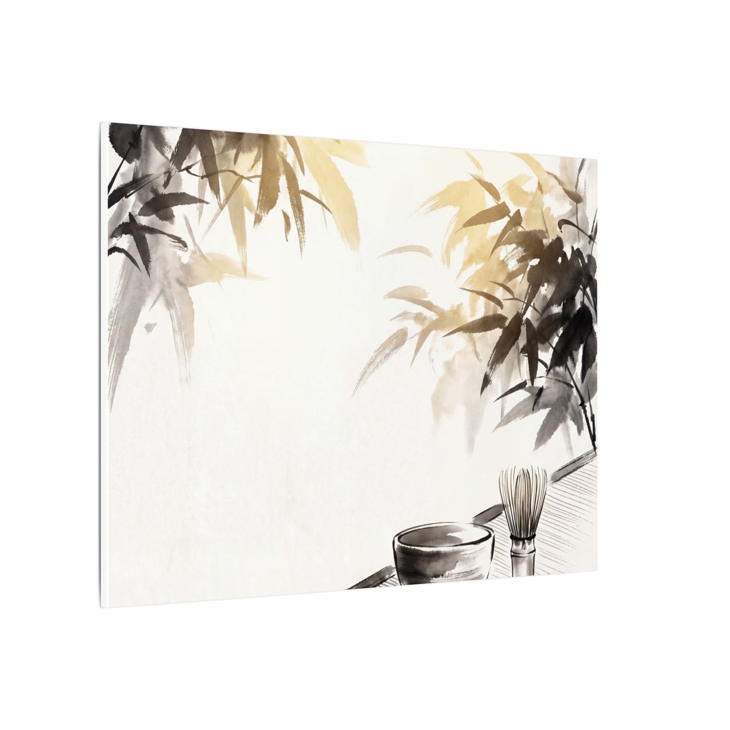 Tea Ceremony Sumi E Canvas Art | Serene Zen Art