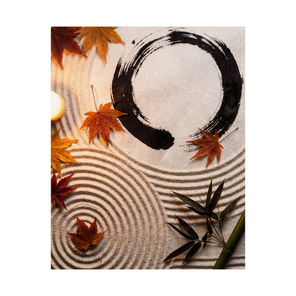 Zen Rock Garden in Candlelight | Enso Wall Art Print