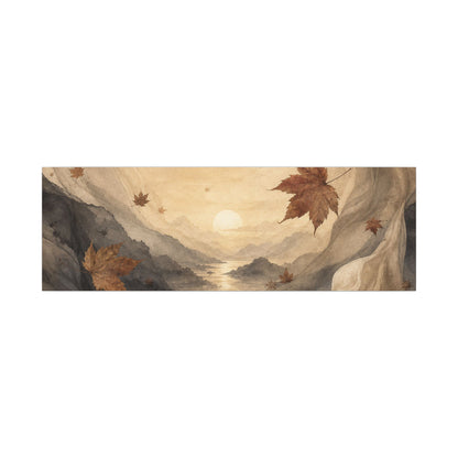 Autumn Silk Drape Watercolor Canvas Art | Earthy Decor