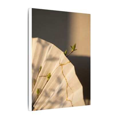 Paper Fold Gold Vein Canvas Art | Healing Kintsugi Art
