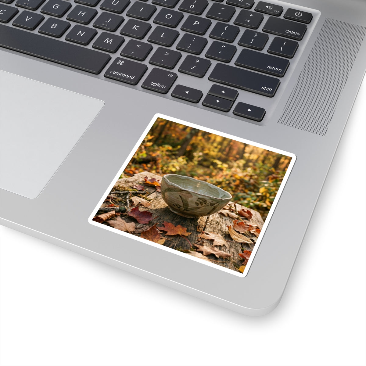 Golden Hour Ceramic Bowl Sticker - Japandi Fukinsei Art Print