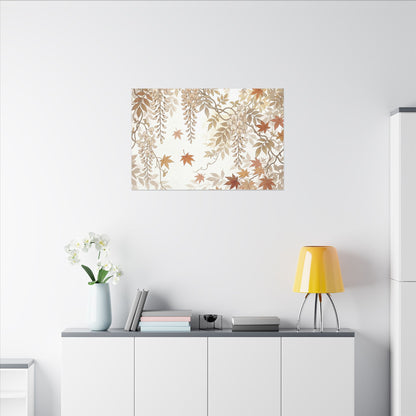 Shibui Wisteria Canvas Art - Japandi Japanese Pattern