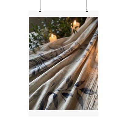Silk Drape Wall Art Print | Summer Japandi Japanese Pattern Art Art Print