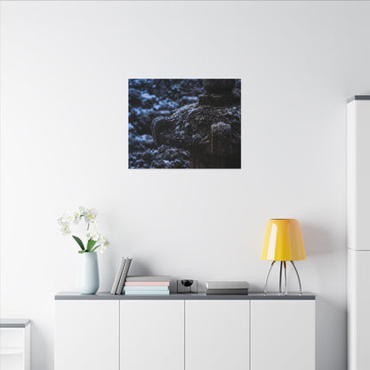 Moody Stone Lantern Canvas Art - Shadow Zen Dark Japandi