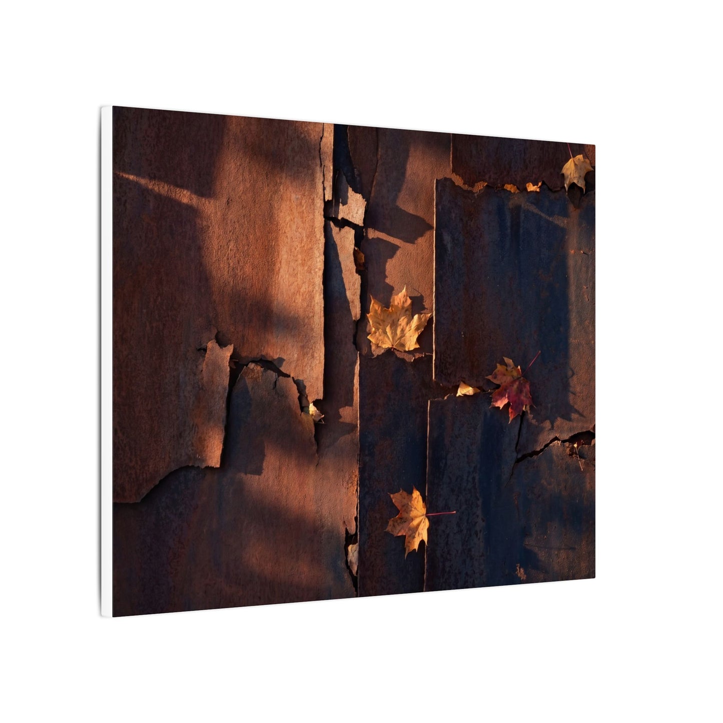 Seijaku Rust Patina Canvas Art - Dark Japandi Shadow Zen