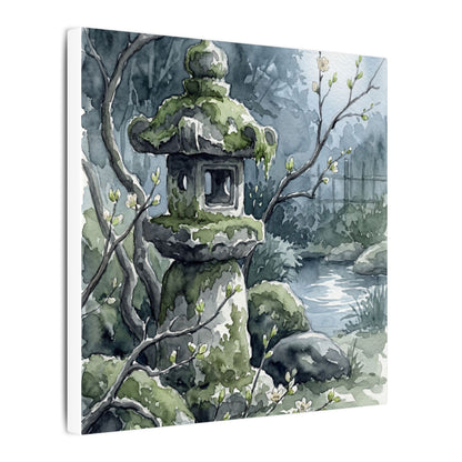 Moonlight Stone Lantern Canvas Art - Japandi Seijaku