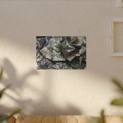 Shibui Paper Fold Canvas Art - Japandi Japanese Pattern
