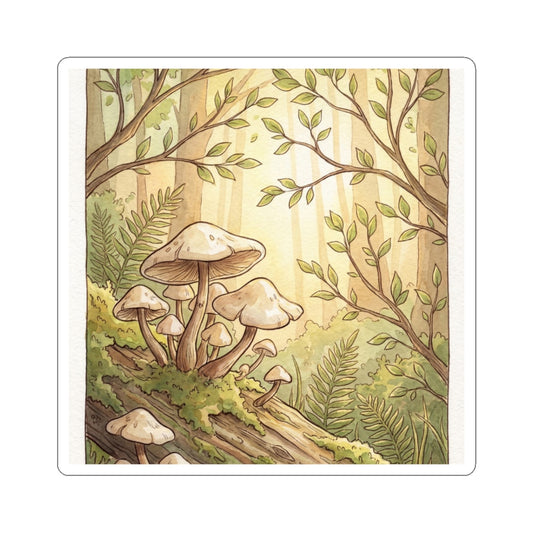 Wild Mushrooms Spring Sticker | Cottagecore Nostalgic Design Art Print