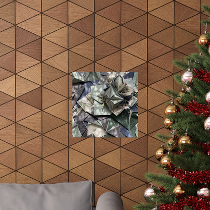 Cozy Paper Fold Wall Art Print - Japanese Pattern Japandi