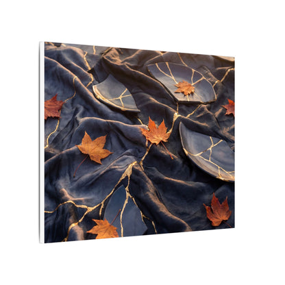 Golden Hour Silk Drape Canvas Art - Kintsugi Shibui