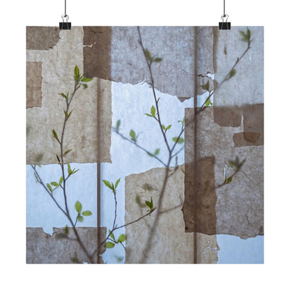 Shoji Screen Spring Wall Art Print | Japandi Earthy Design