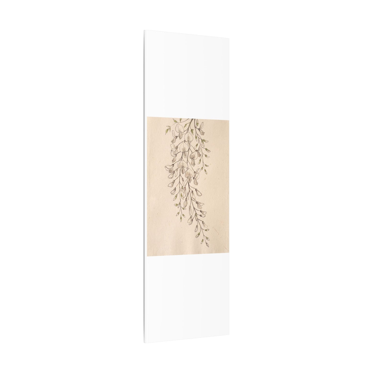 Japandi Wisteria in Golden Hour | Minimal Line Canvas Art