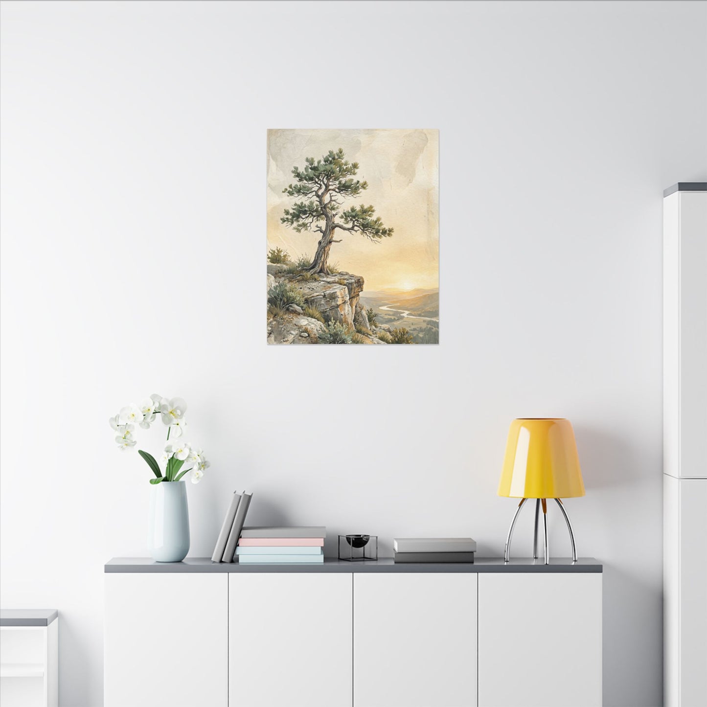 Pine Tree Canvas Art | Summer Japandi Texture Art