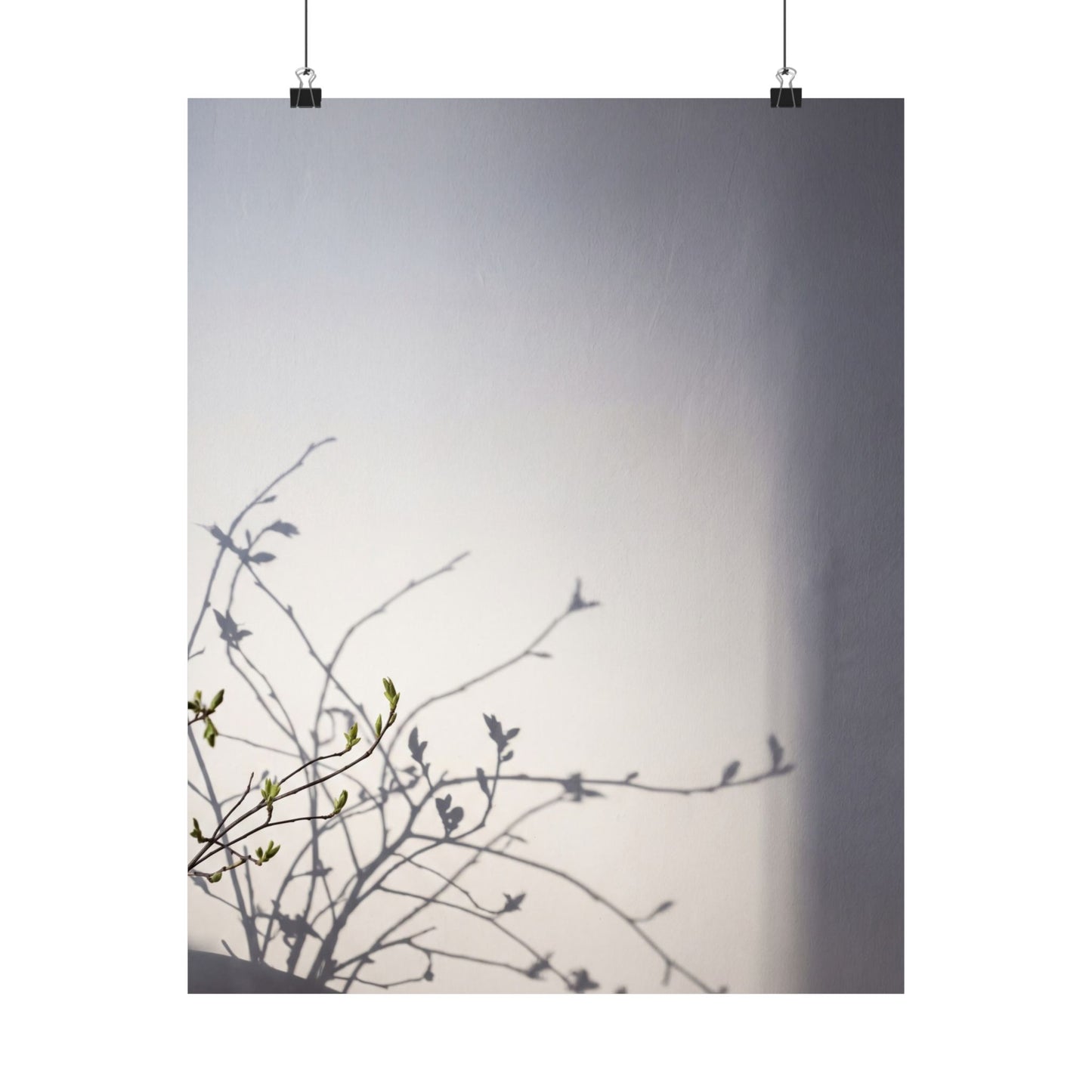 Japandi Shadow Play in Dawn | Japanese Pattern Wall Art Print