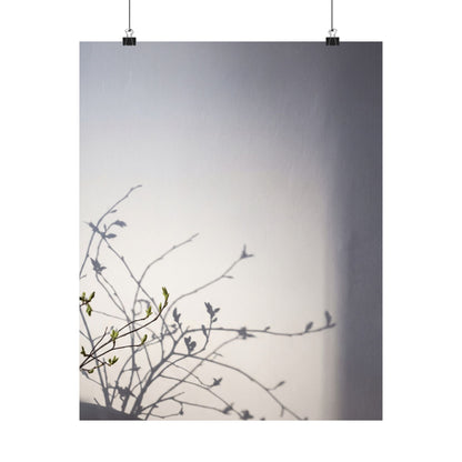 Japandi Shadow Play in Dawn | Japanese Pattern Wall Art Print