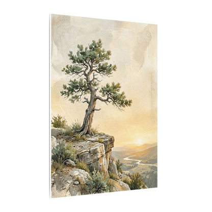 Pine Tree Canvas Art | Summer Japandi Texture Art
