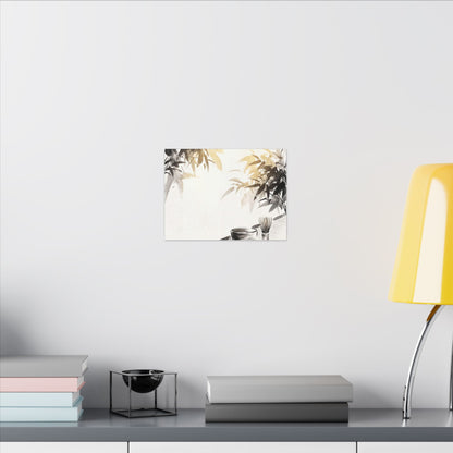 Tea Ceremony Sumi E Canvas Art | Serene Zen Art