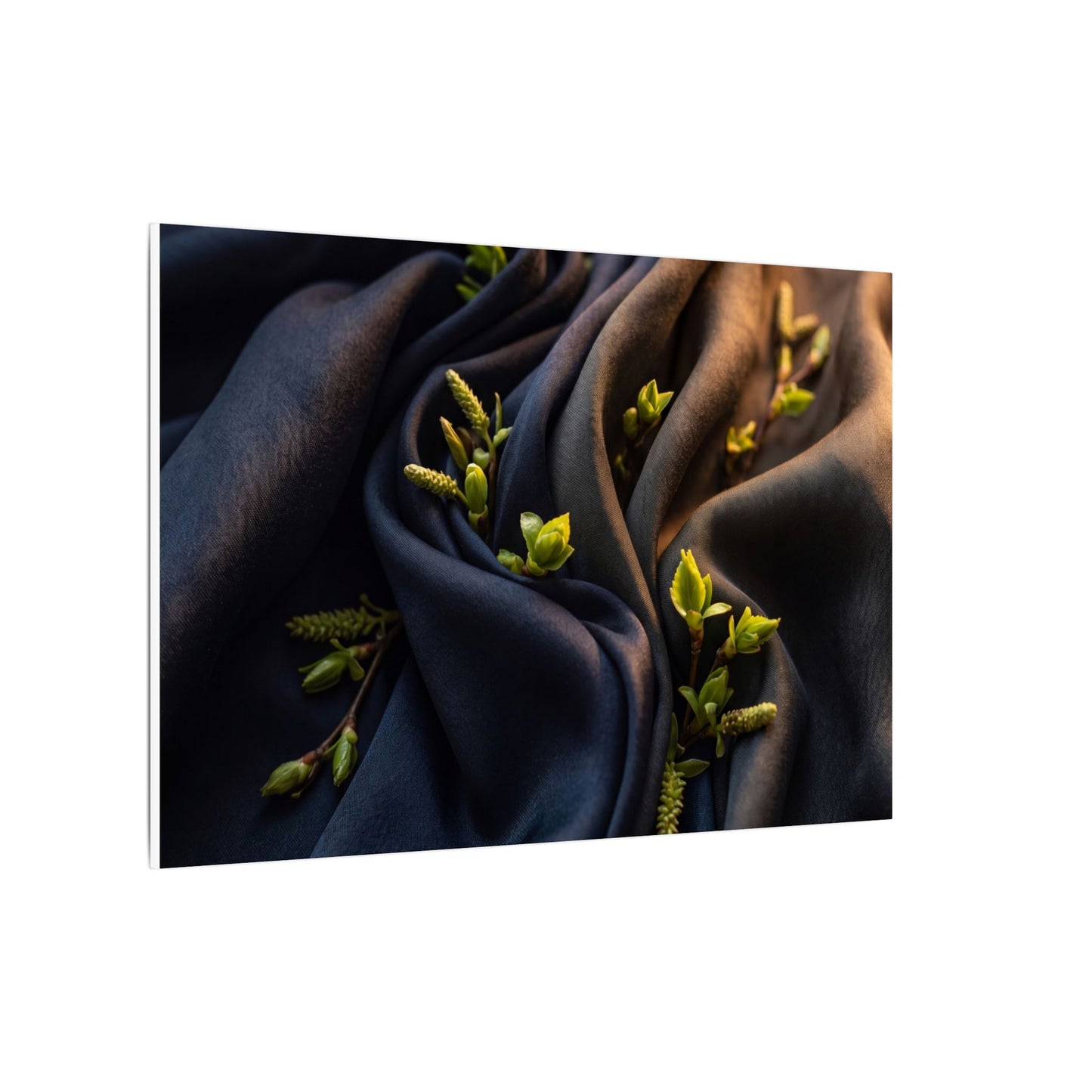Spring Silk Drape Moody Minimal Canvas Art | Luxurious Decor