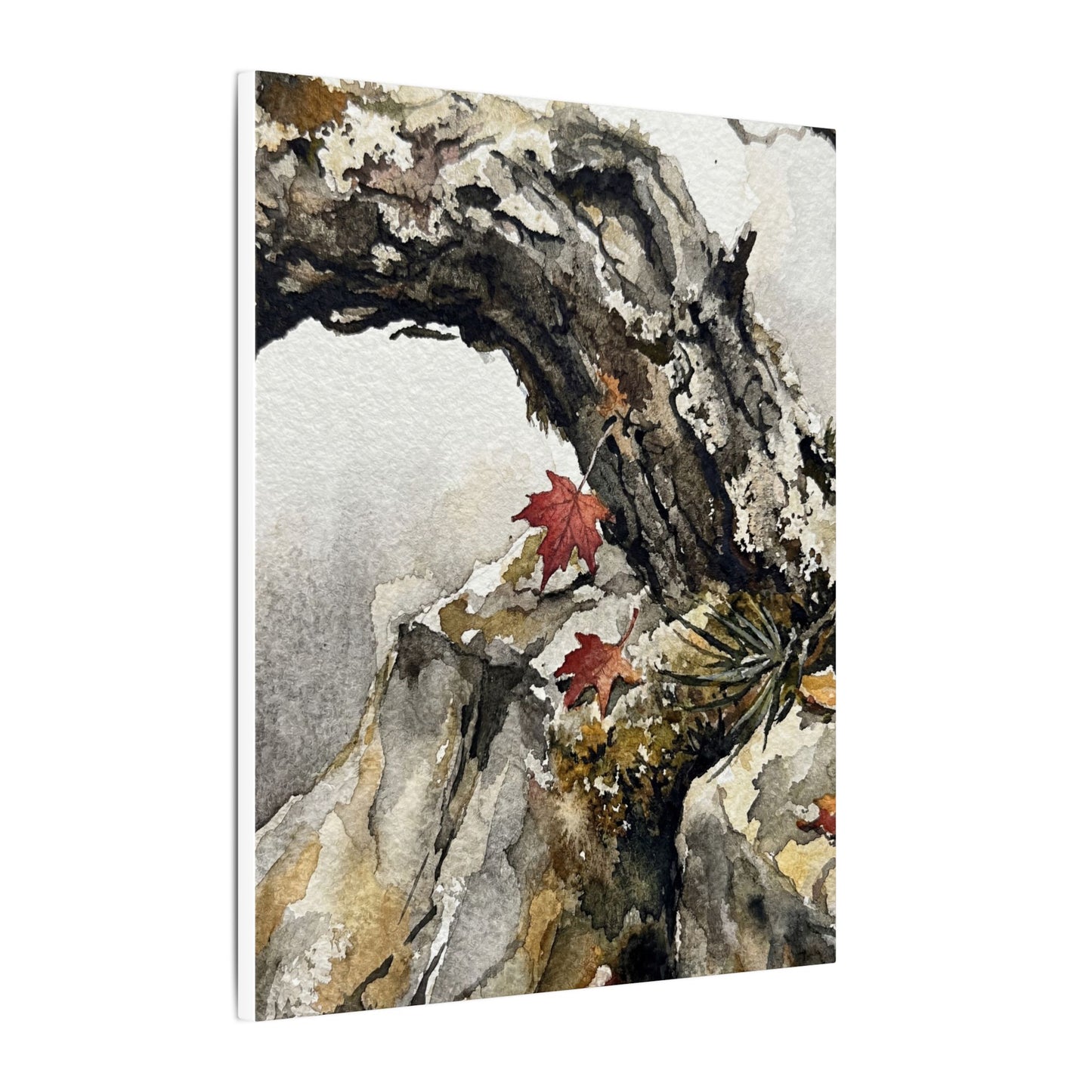 Pine Tree Autumn Canvas Art | Japandi Earthy Design
